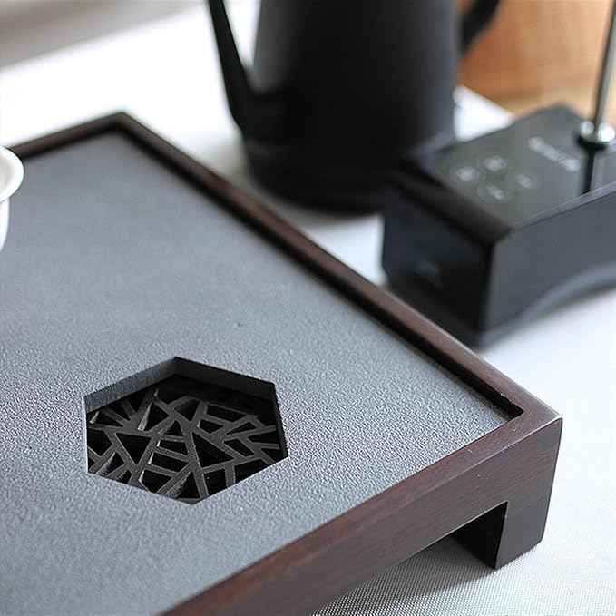 Tea Set Solid Wood Tea Tray Household Ebonite Drainage Water Storage Drawer Tea Table Living Room Small Kung Fu Dry Brew Tea Tray Set Chinese Tea Set