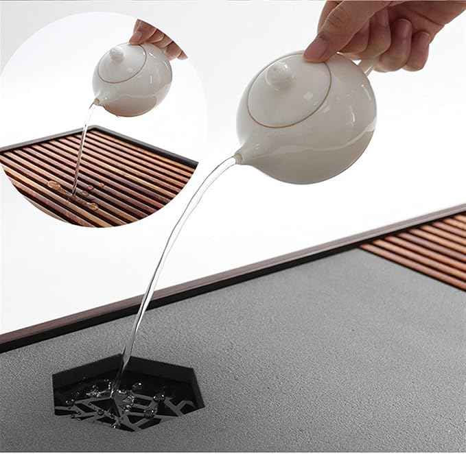 Tea Set Solid Wood Tea Tray Household Ebonite Drainage Water Storage Drawer Tea Table Living Room Small Kung Fu Dry Brew Tea Tray Set Chinese Tea Set