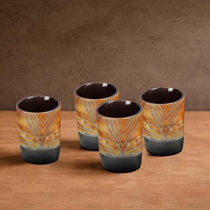 Handicrafts Home Viking Horn Shot Glasses Set of 8, Handmade Natural Ox Horn, Rustic Viking Drinkware Whiskey Shot Cups, Father’s day Gifts, Birthday Gifts for Men, Room Decor for Men