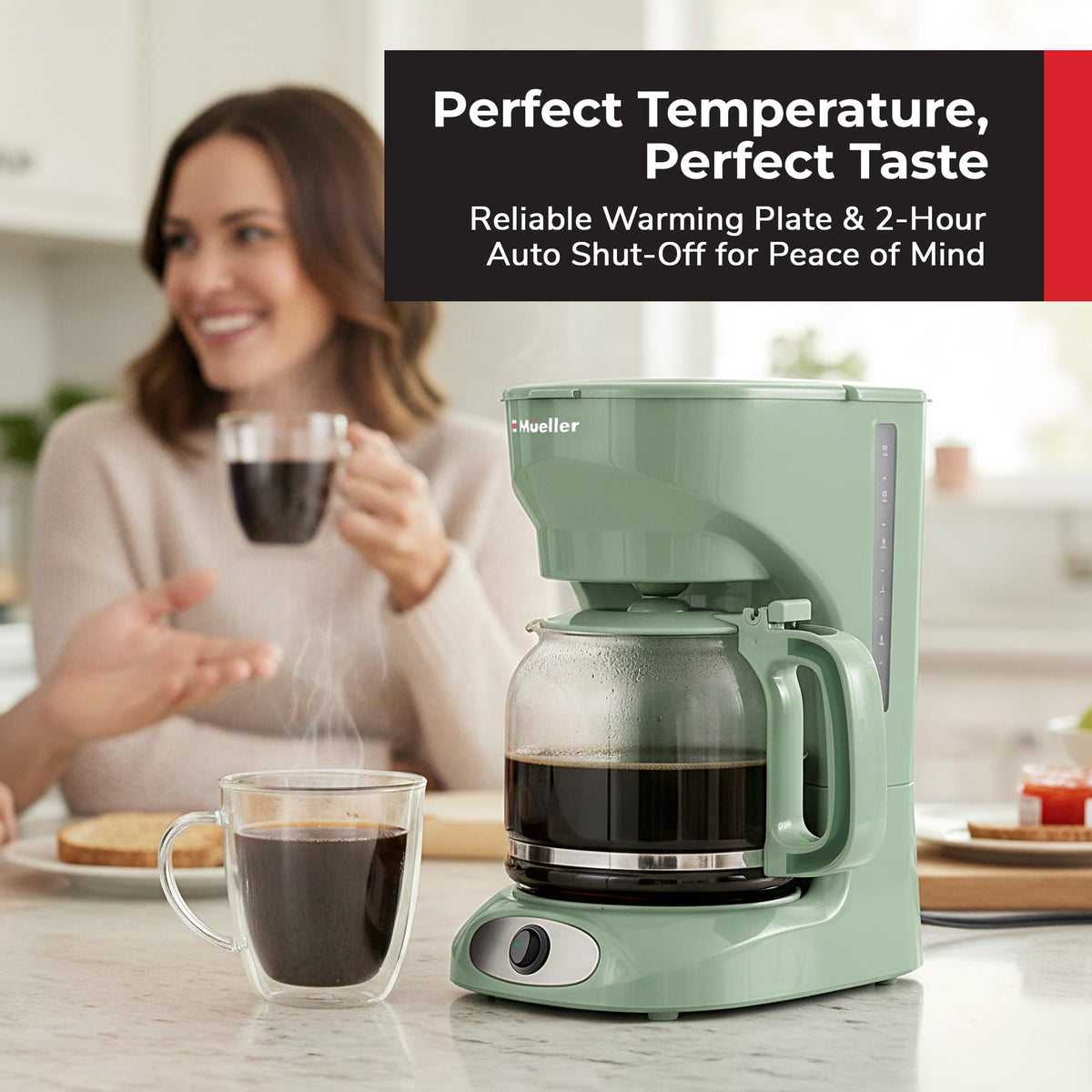 Coffee maker carafe with easy-grip handle