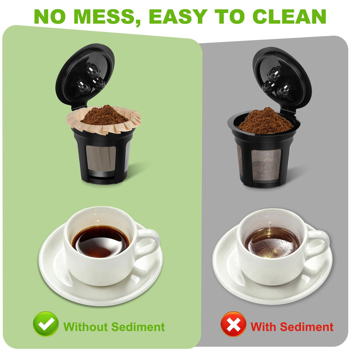 Bulk pack of 500 paper coffee filters