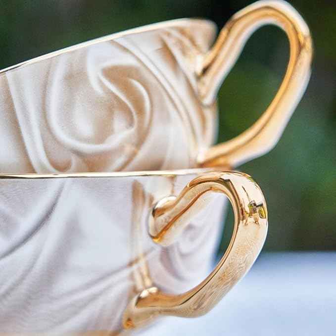 Luxury Ceramic Tea Set – 5-Piece European Style Bone China Teapot Set with Teacups & Gift Box – Elegant Afternoon Tea Set for Home & Gifting