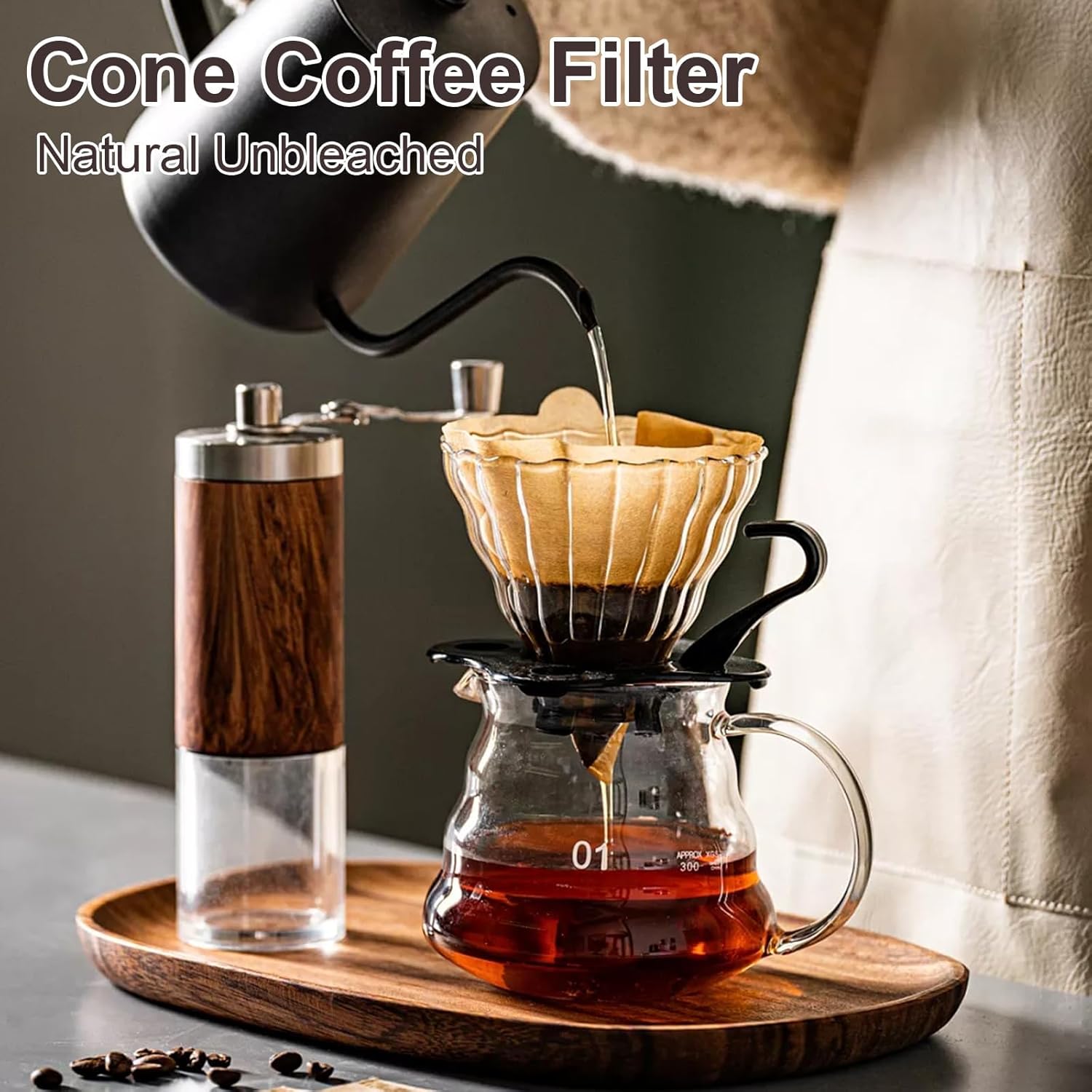 200 Count Coffee Filter #2, 2 Coffee Filters Cone Unbleached Disposable Coffee Filters 2 Cone Paper Fits for Drip and Compatible with Pour Over Coffee Maker(2-6 Cup) - Blissbrew