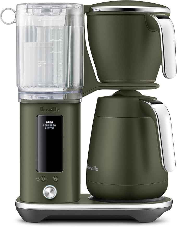 Breville Luxe Drip Coffee Machine BDC465OLT, Olive Tapenade, Thermal Carafe