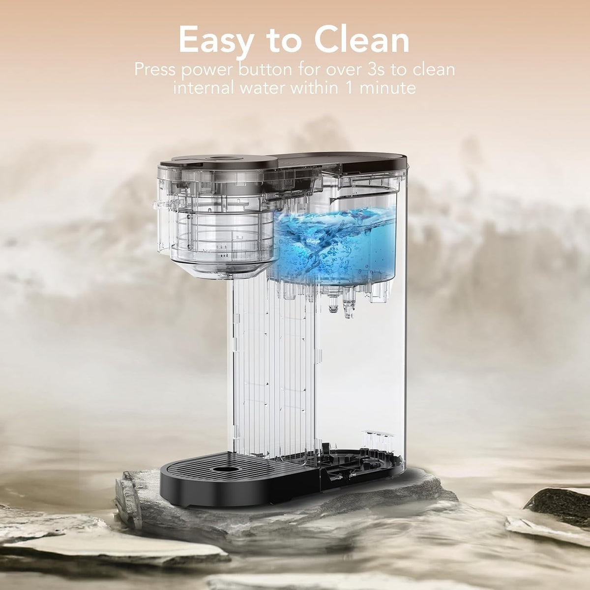 Coffee maker removable drip tray and filter basket