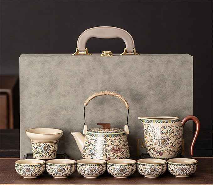 Ru Kiln Enamel Gongfu Tea Set, Gaiwan and Teacup Collection-suit27
