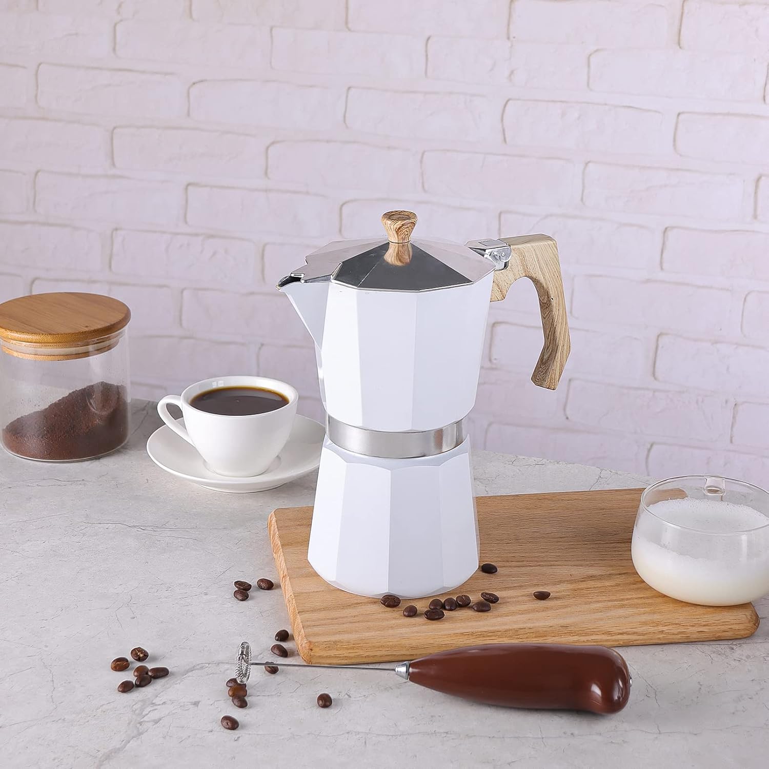 wedrink Stovetop Espresso Maker Aluminum Moka Pot 9 Espresso Cup-15.2OZ Cuban Coffee Maker Stove top Coffee Maker Moka Italian Espresso