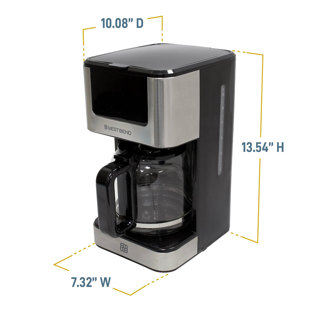 Programmable coffee maker with brew strength selector