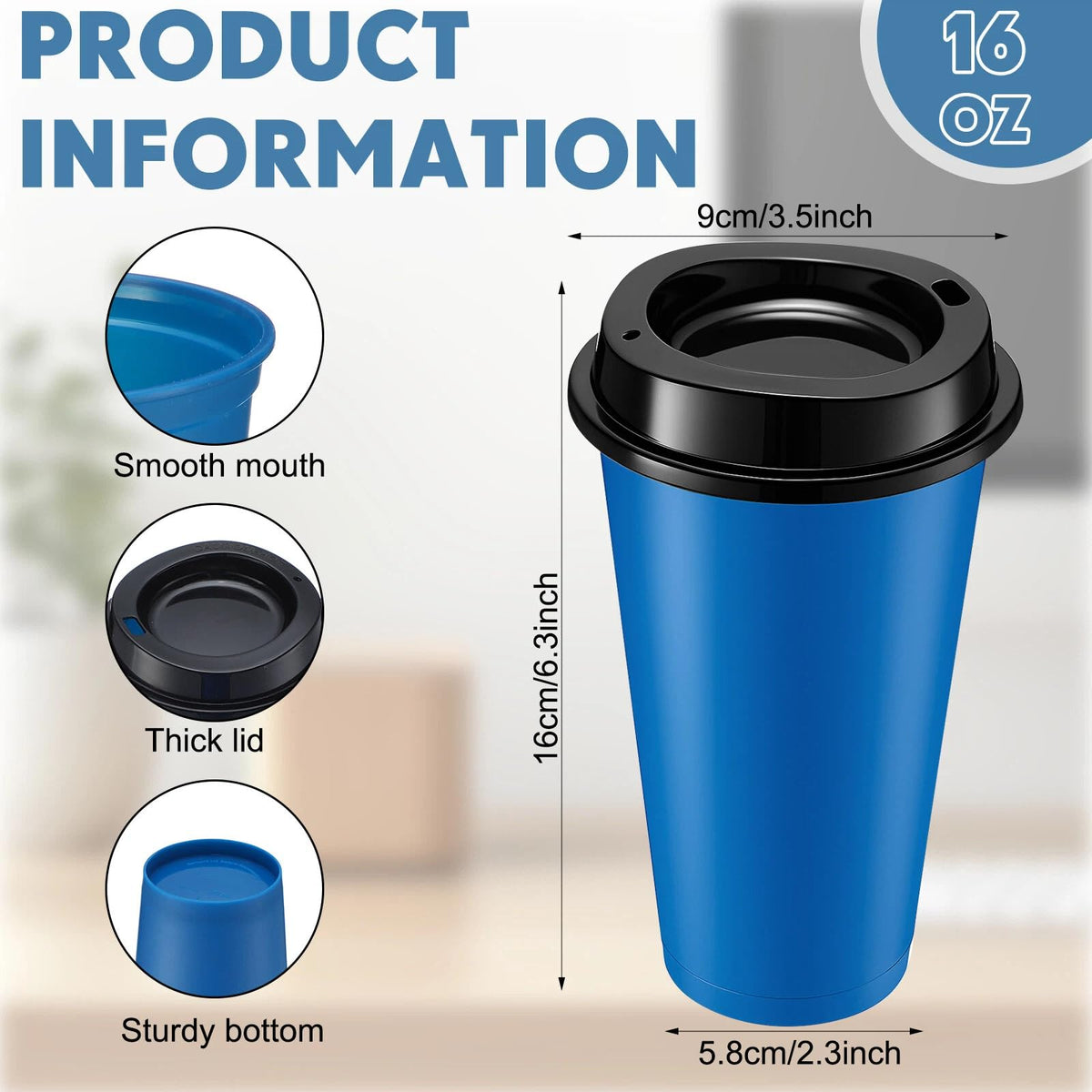 Reusable tumbler lid with vent hole