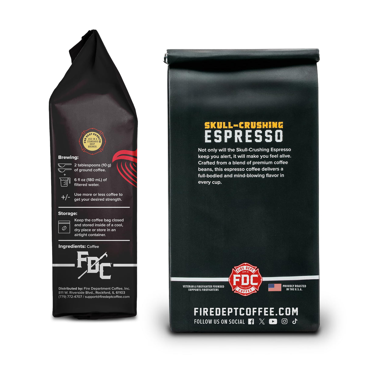 Skull Crushing Espresso Ground Coffee (12 Ounce)