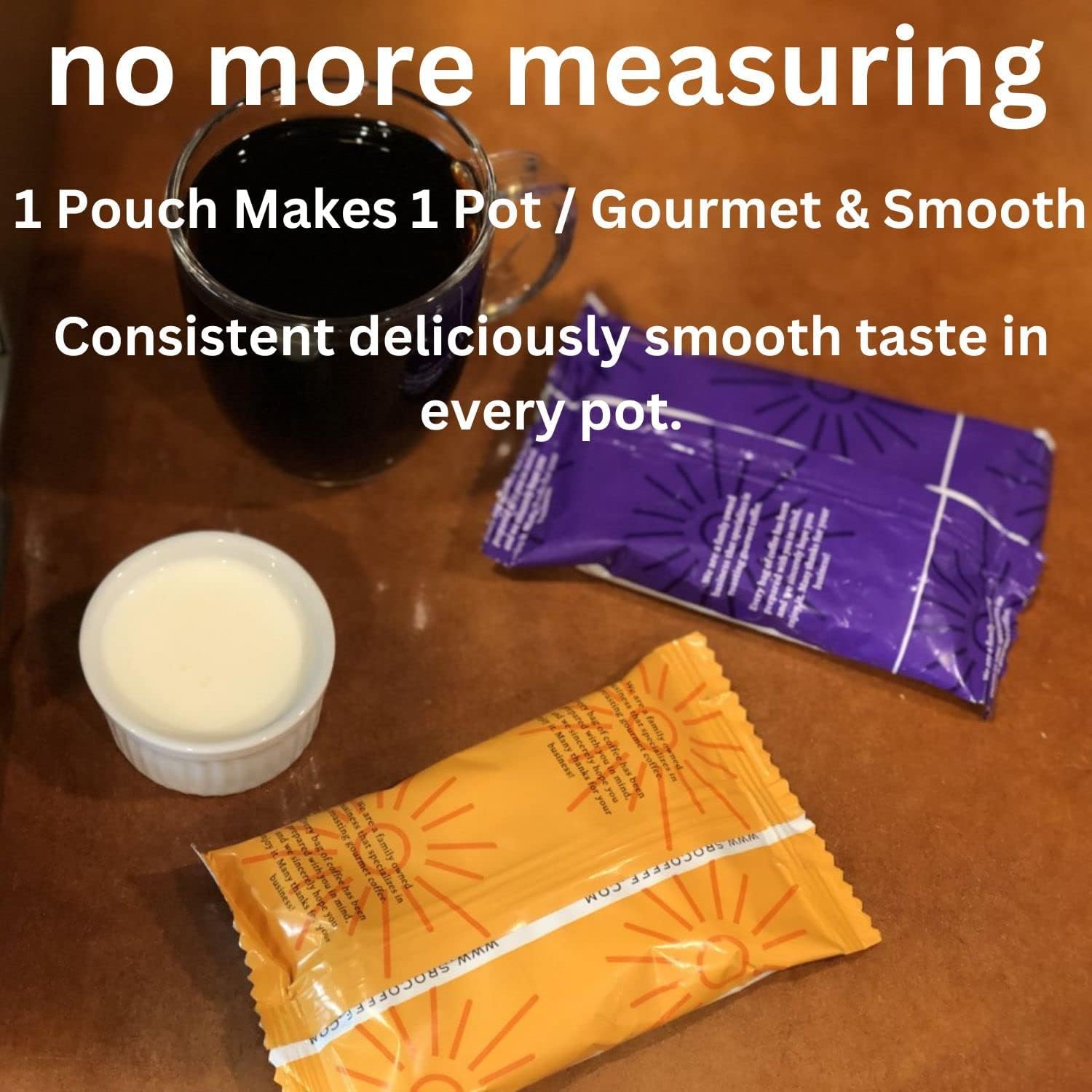 Sarasota Coffee Ground Packets | Gourmet Flavored Medium Roast Grounds Packs | Christmas Holiday | Low Acid Mold Free Bulk Individual Single Pot Pouches for 12 Cup Coffee Maker | 2 oz Bags, 12 Count