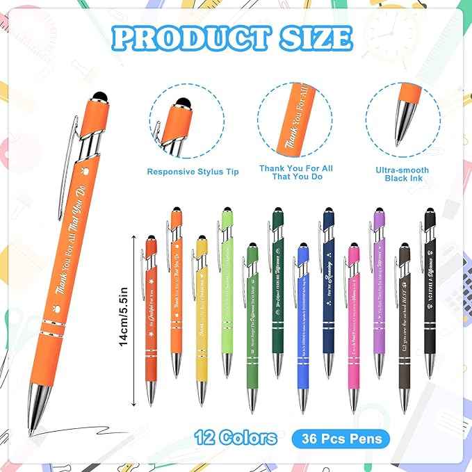 36 Set Employee Appreciation Gifts Bulk Team - 36Pack Coffee Cup Notepad+36 Ballpoint Pens+ 36 Drawstring Gift Bags, Bulk Gifts for Coworkers/Staffs/Teachers/Christmas