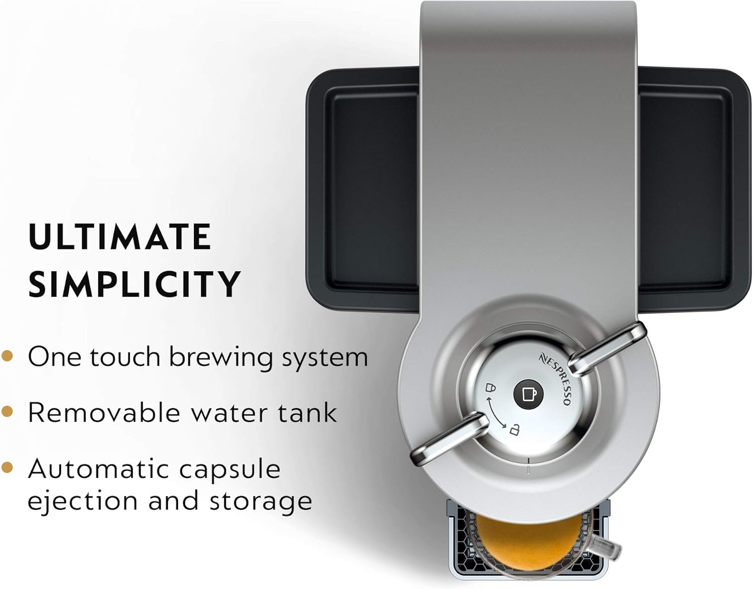 Nespresso Vertuo Coffee and Espresso Machine by De'Longhi, 1597 milliliters, Silver - Blissbrew