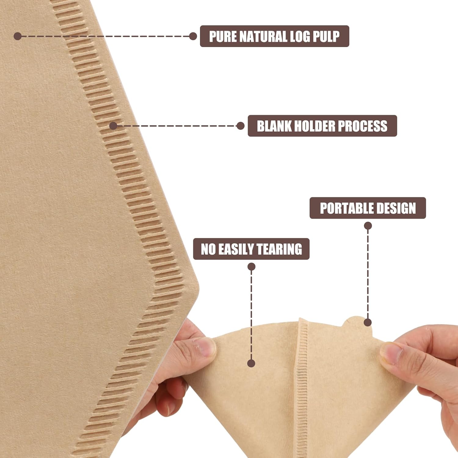 200 Count Coffee Filter #2, 2 Coffee Filters Cone Unbleached Disposable Coffee Filters 2 Cone Paper Fits for Drip and Compatible with Pour Over Coffee Maker(2-6 Cup) - Blissbrew