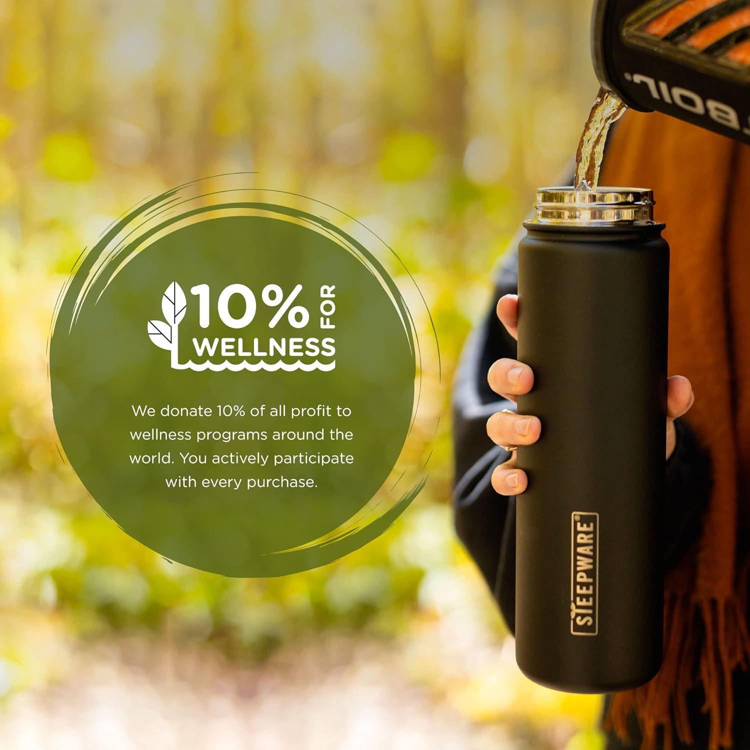 The Tea Spot Steepware Tea Tumbler and Thermos, 22oz, Tea Bottle with tea infuser for loose leaf tea or iced coffee, Sleek Double Wall Tumbler & Insulated Travel Bottle - Rose