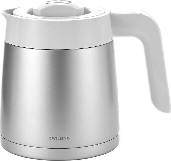 ZWILLING Enfinigy Drip Coffee Maker with Thermo Carafe 10 Cup, Awarded the SCA Golden Cup Standard, Silver