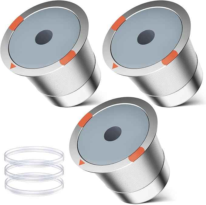 Reusable k Cup Coffee Filters,Universal stainless steel Refillable k Cups Filter Use for Keurig 2.0 and 1.0 Coffee Makers-brewers (3pack)
