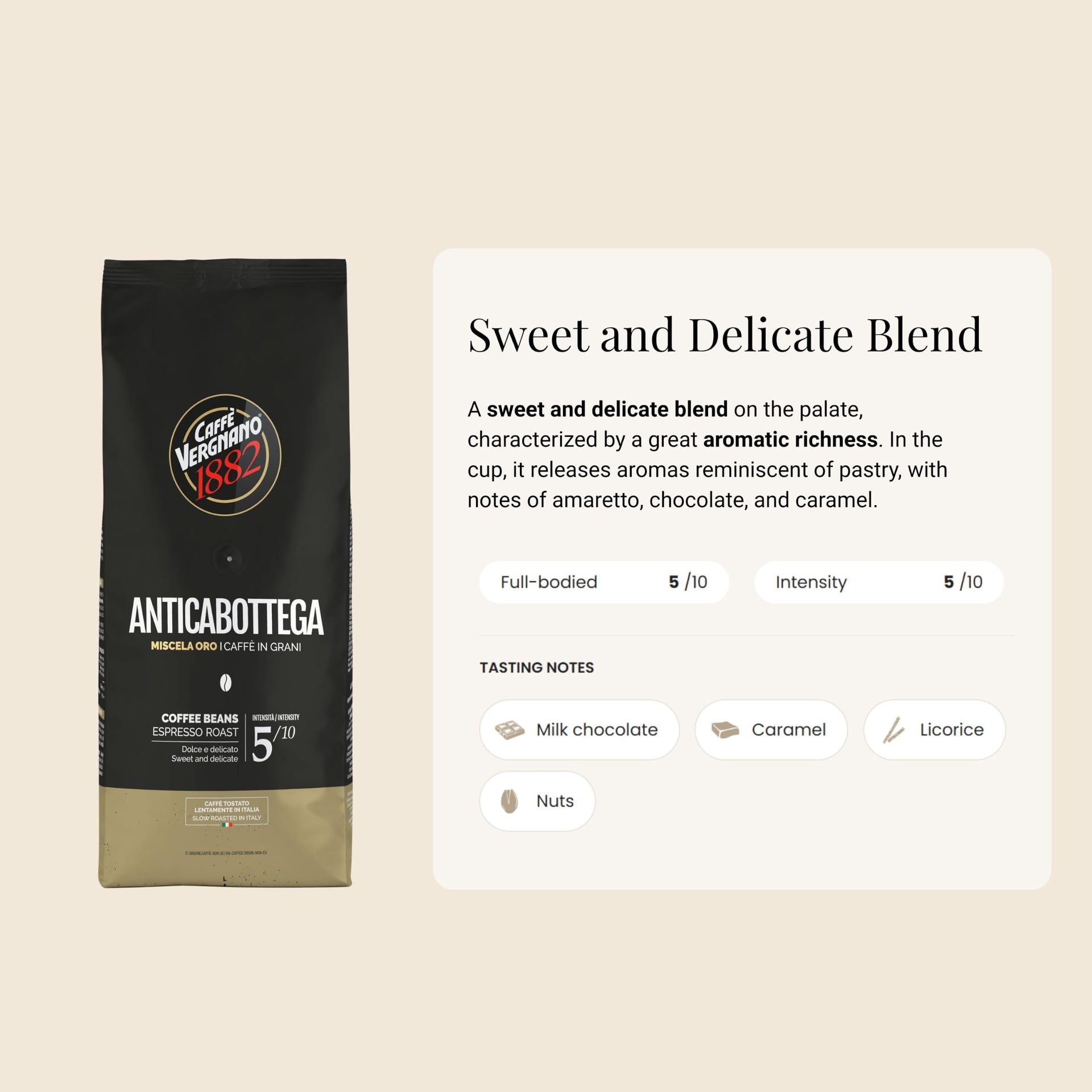 Caffe Vergnano Whole Bean Coffee (35.27 Ounce)