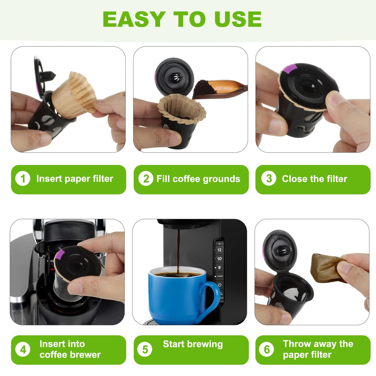 Disposable filters for easier pod cleanup