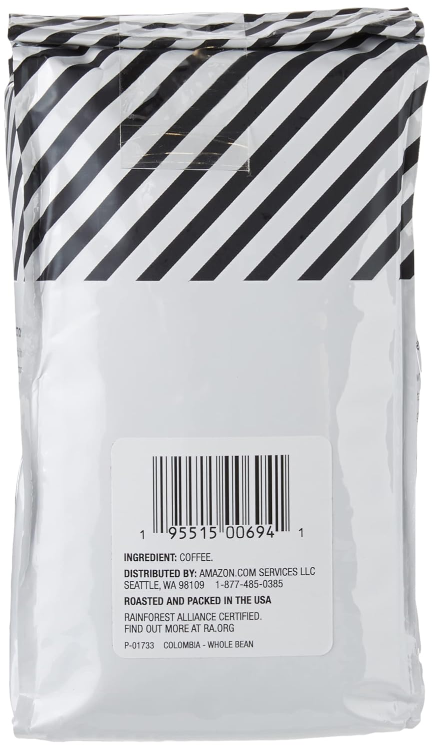 Amazon Fresh Colombia Whole Bean Coffee, Medium Roast, 12 Ounce
