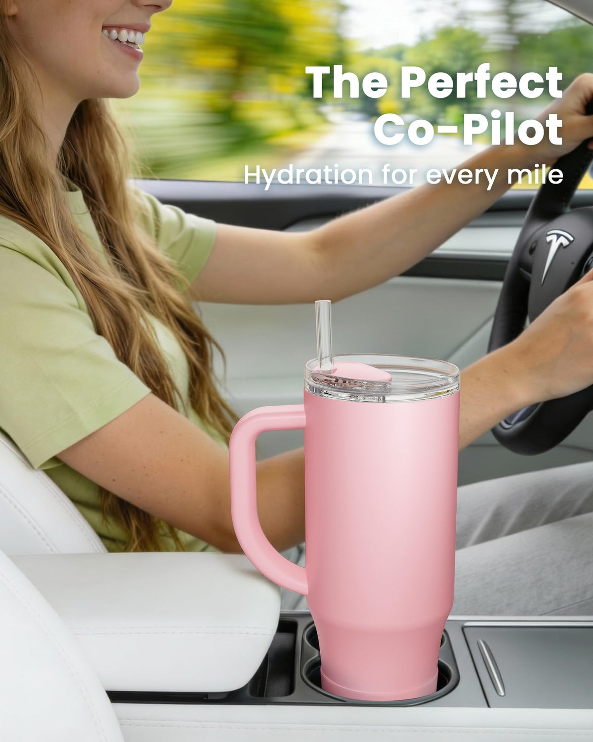 Insulated tumbler with sliding lid and straw opening