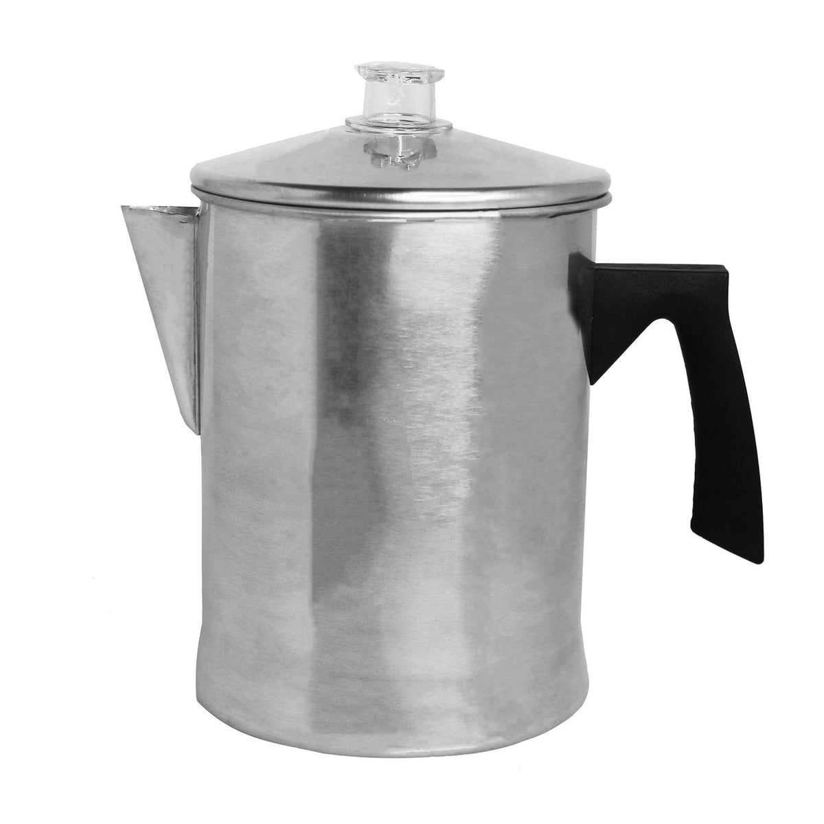9 cup aluminum coffee percolator with cool-touch handle