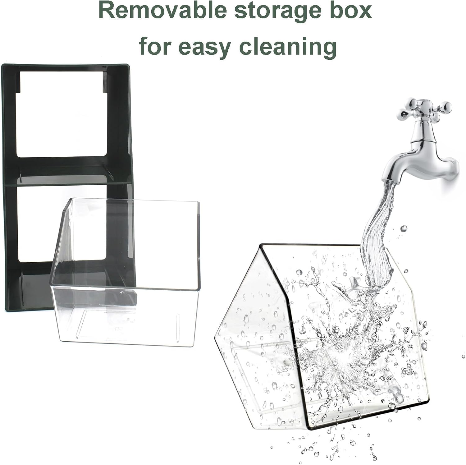 Bokelai Coffee Pod Storage with 2 Large Capacity Basket K Cup Holder Countertop Organizer for Creamer Keuring Espresso Capsule Plastic Tea Bag Organizer Green/Clear