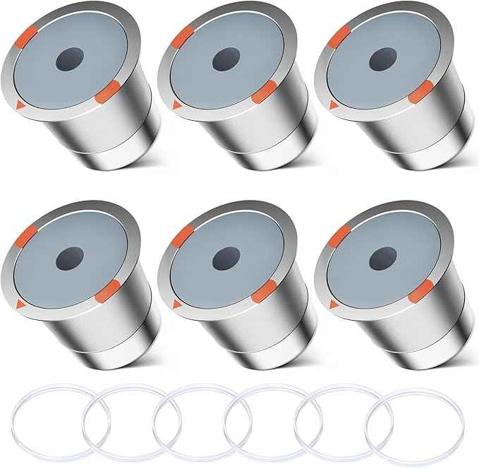 Reusable k Cup Coffee Filters,Universal stainless steel Refillable k Cups Filter Use for Keurig 2.0 and 1.0 Coffee Makers-brewers (6pack)