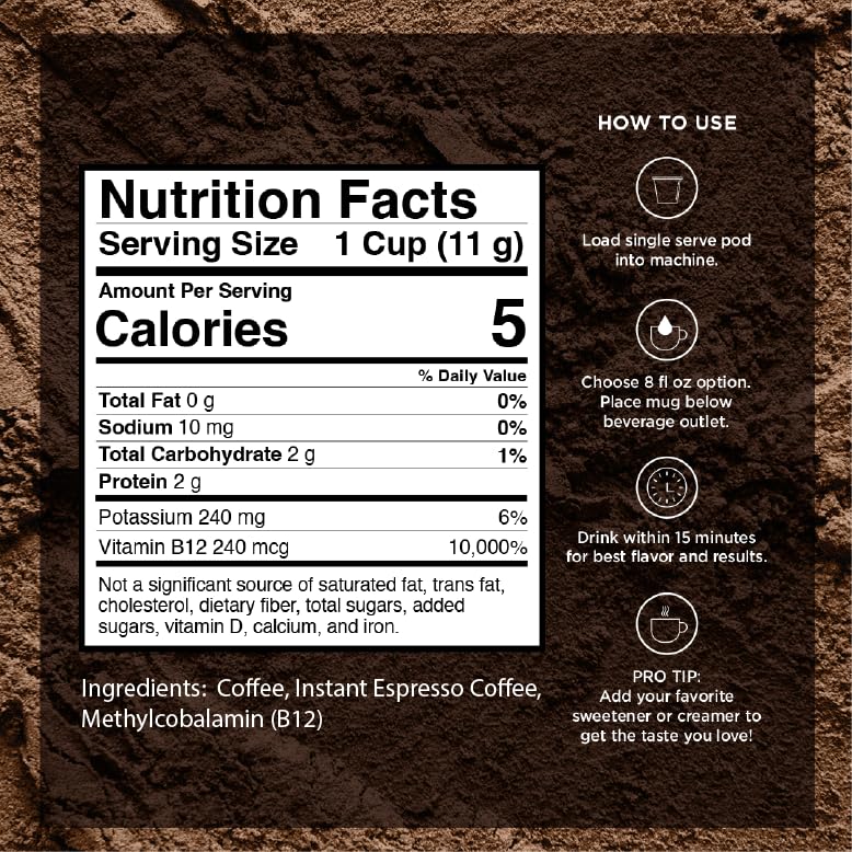 Extra Shot High Caffeine Dark Roast Coffee Pods (64 Count)