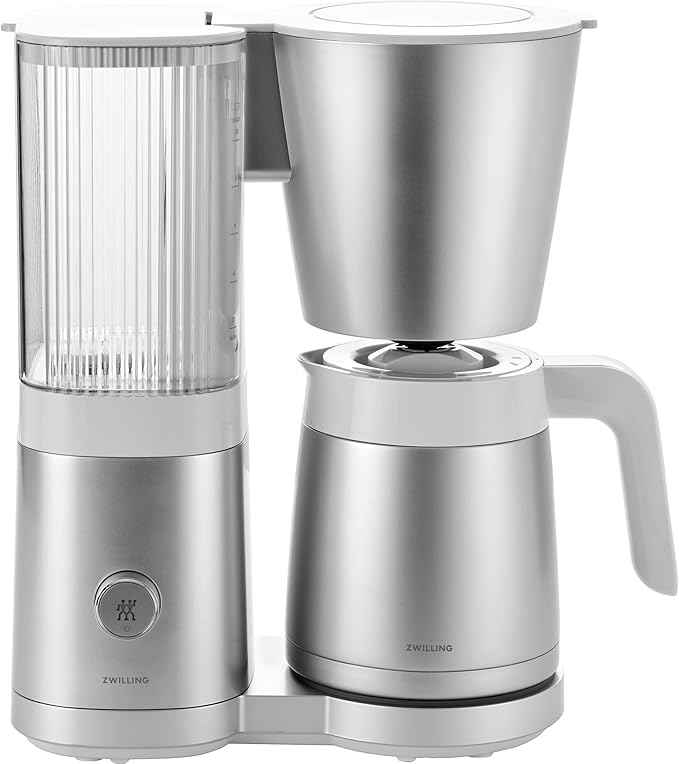 ZWILLING Enfinigy Drip Coffee Maker with Thermo Carafe 10 Cup, Awarded the SCA Golden Cup Standard, Silver