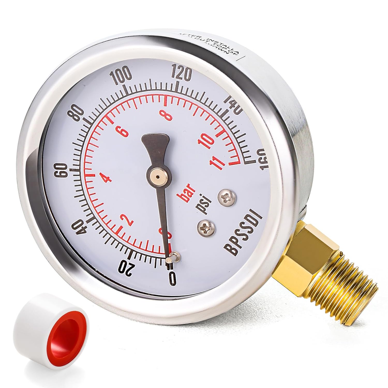 0-160 Psi Pressure Gauge, 2.5