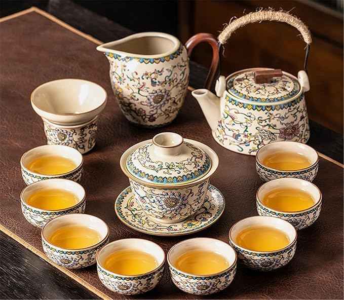 Ru Kiln Enamel Gongfu Tea Set, Gaiwan and Teacup Collection-suit8