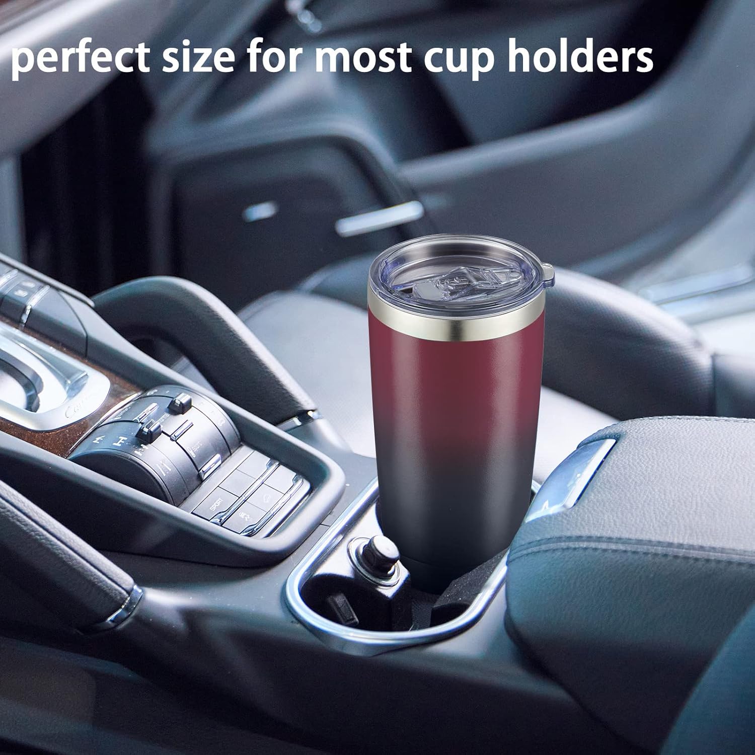 COMOOO 20oz Stainless Steel Tumbler Bulk with Lid and Straw Insulated Coffee Tumbler Cup Double Wall Vacuum Travel Mug for Cold Drinks and Hot Beverage (Mystery Moon,8 Pack)