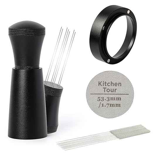 KitchenTour Coffee Scale with Timer 3kg/0.1g with KitchenTour Espresso Accessories Kit 53.5mm