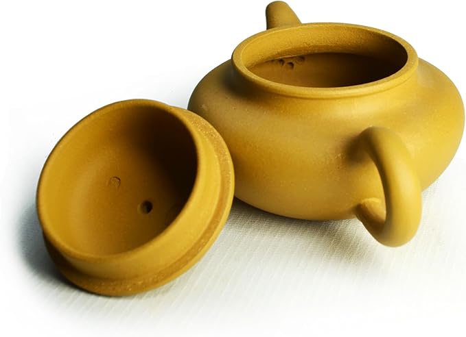 Teapot 8oz Chinese Yixing Clay Genuine Zisha Classics Pot Infusers Kungfu Tea (Yellow)