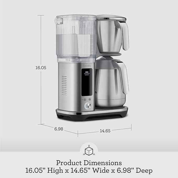 Breville Luxe Drip Coffee Machine BDC465OLT, Olive Tapenade, Thermal Carafe