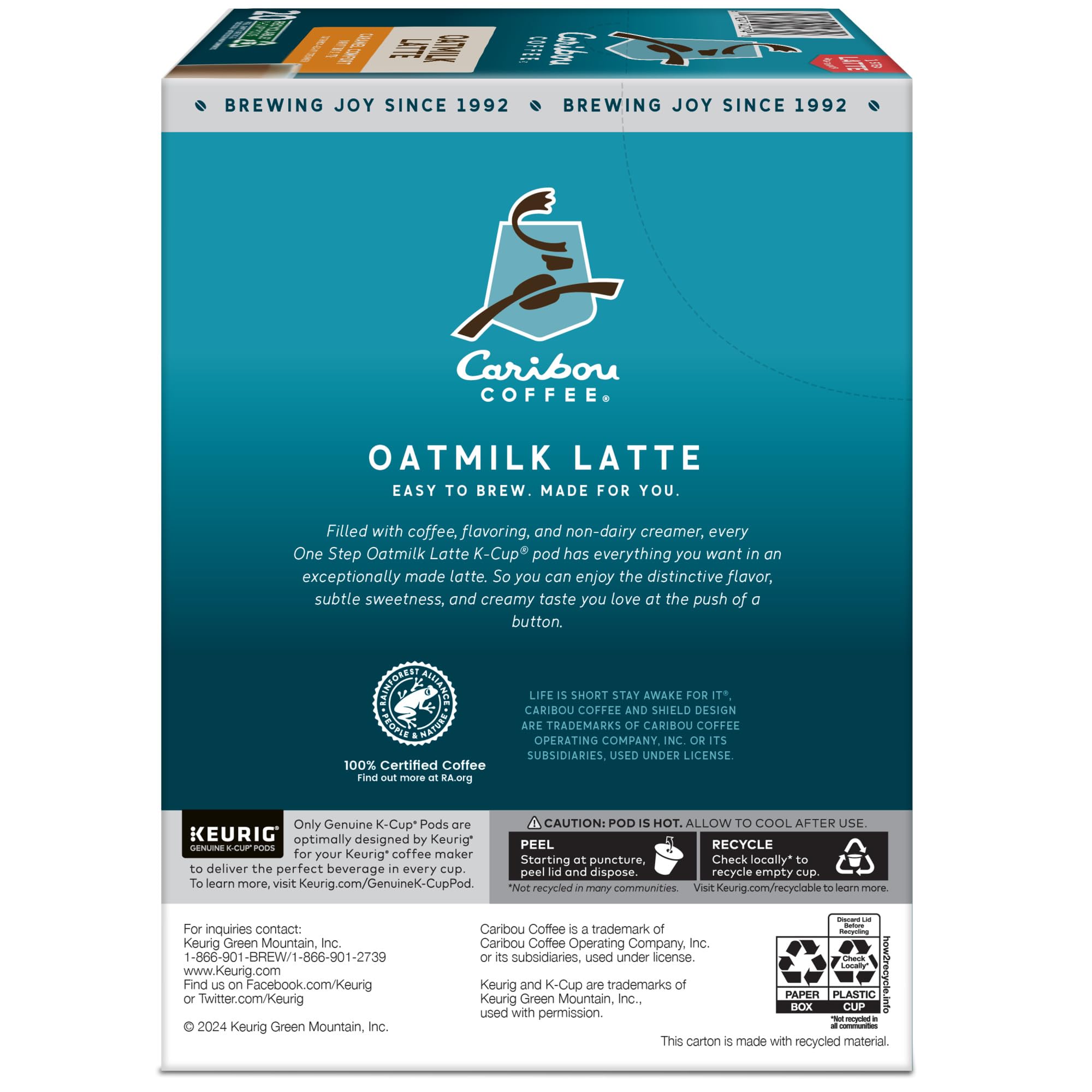 Caramel Comfort Oatmilk Latte (20 Count)