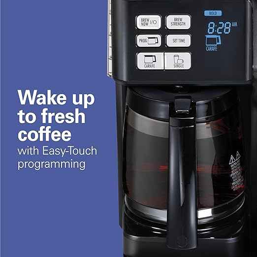 Hamilton Beach FlexBrew Trio 2-Way Coffee Maker, Compatible with K-Cup Pods or Grounds, Combo, Single Serve & Full 12c Pot, Black