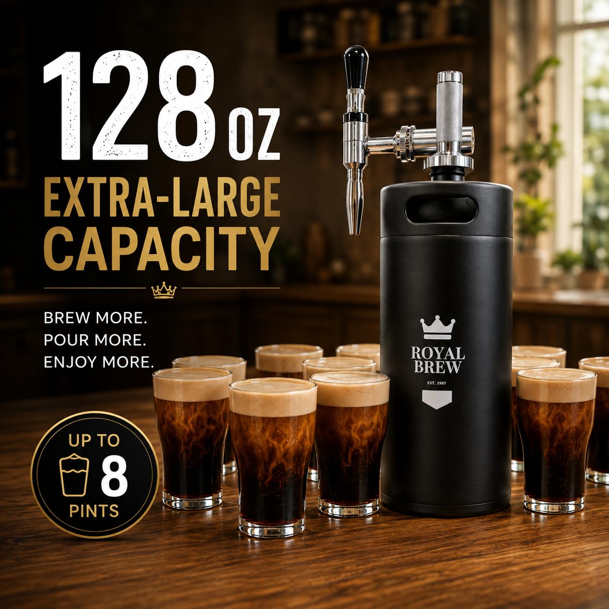 The Original Royal Brew Nitro Cold Brew Coffee Maker