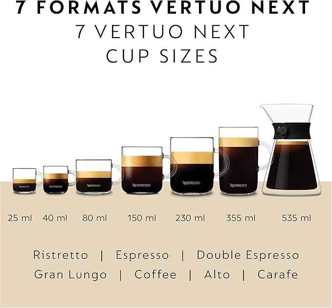 Nespresso Vertuo Next Coffee and Espresso Maker by Breville, with Aeroccino Milk Frother
