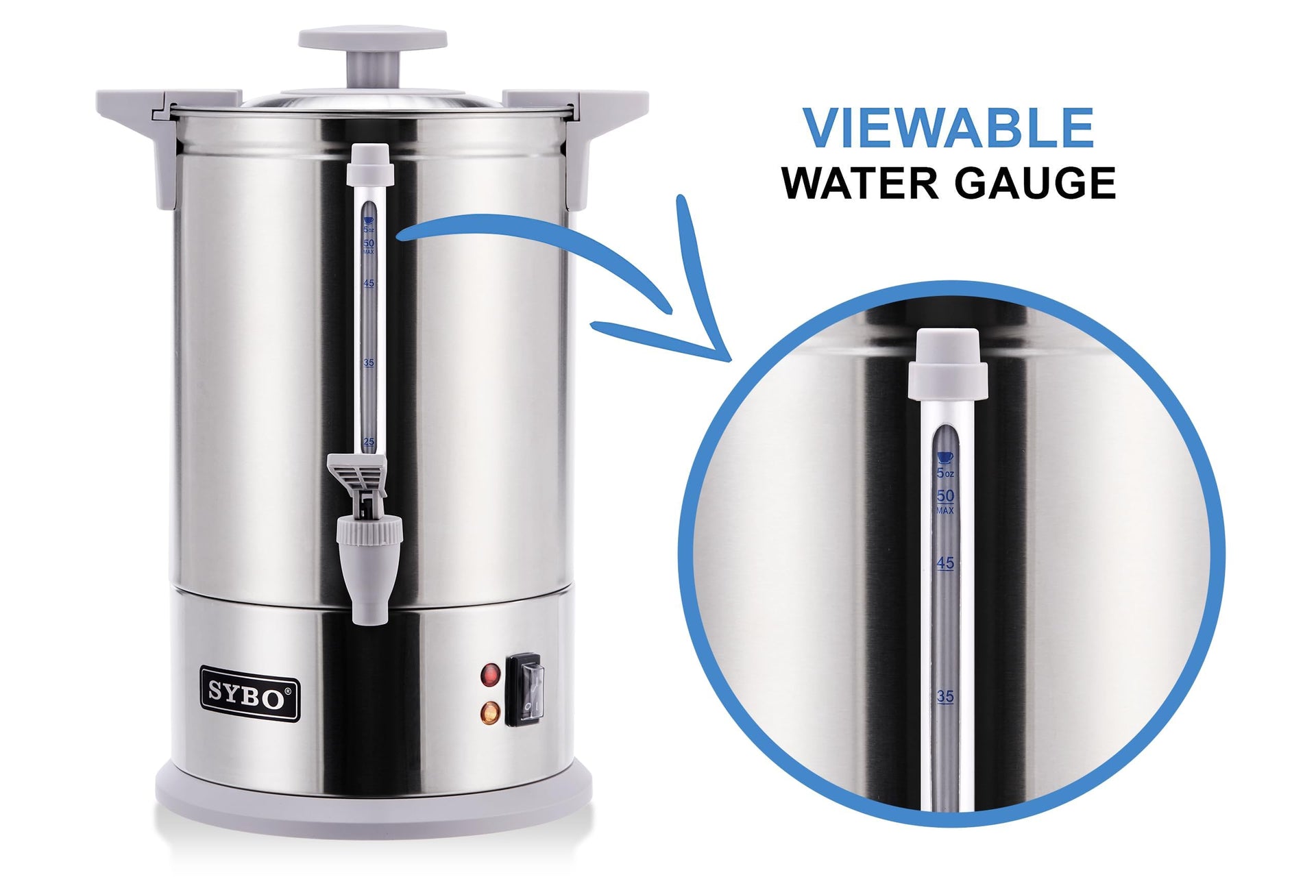 Commercial Grade Stainless Steel Percolate Coffee Maker Hot Water Urn for Catering