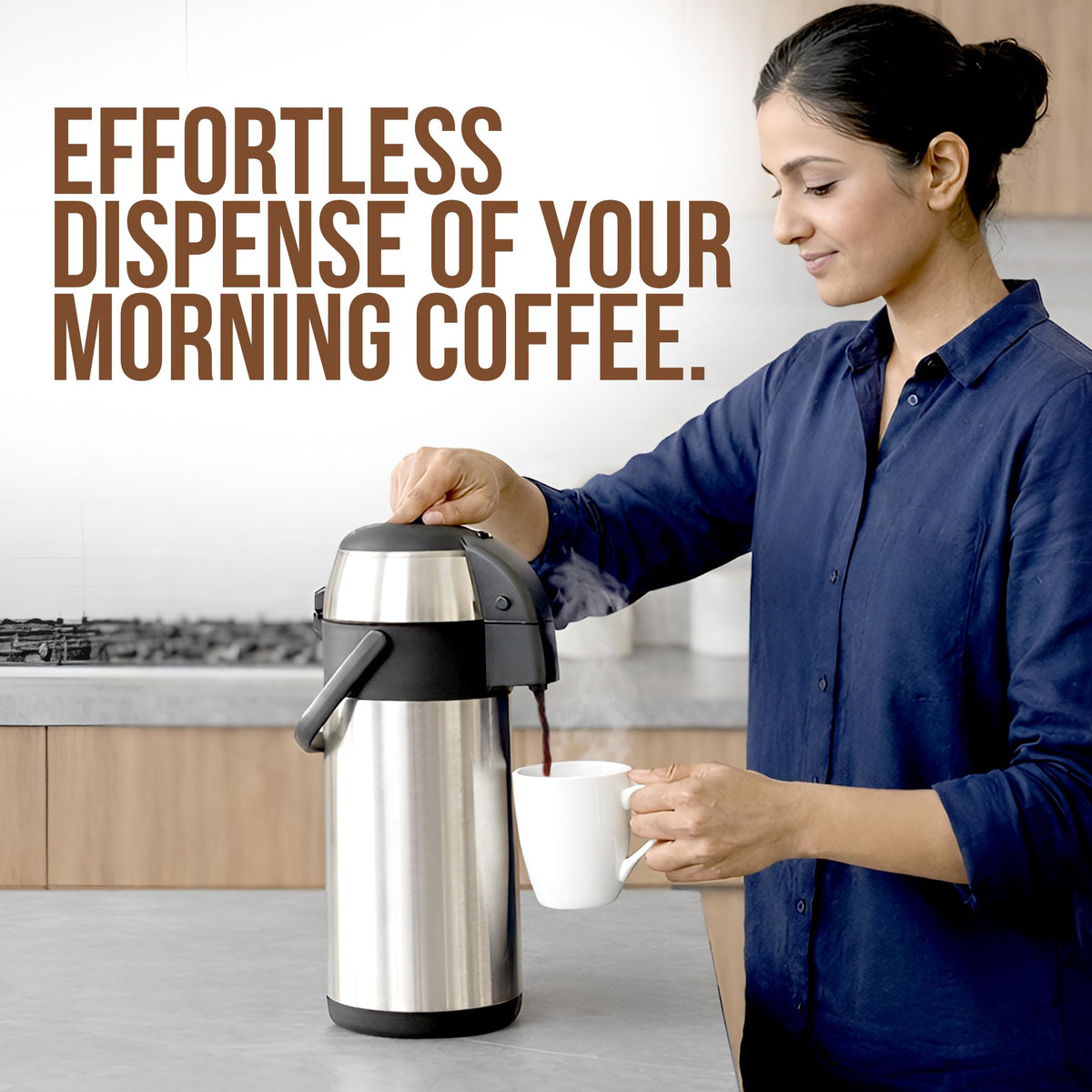 Airpot carafe lid with rear release button