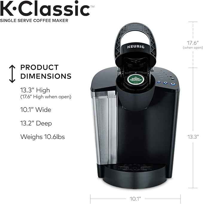 Keurig K-Classic Coffee Maker with McCafé Classic Collection Variety Pack, 40 Count K-Cup Pods