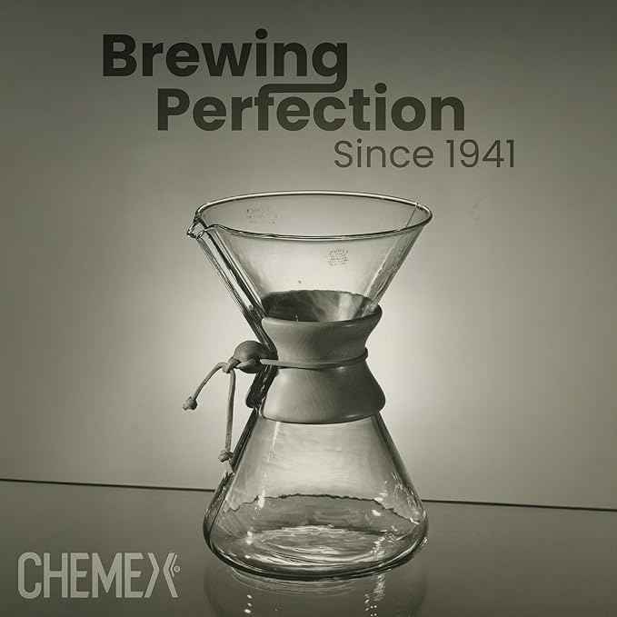 CHEMEX Bundle - 6-Cup Classic Series - 100 ct Square Filters - Exclusive Packaging