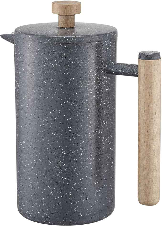 VEVOR French Press Coffee Maker, 34 Ounce 1 Liter Stainless Steel Coffee Press Tea Maker with Filter, Large Double Wall Insulated French Presses Cold Brew for Camping Travel Home Kitchen, Black