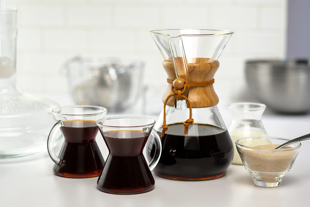 6-cup glass coffee maker detail view