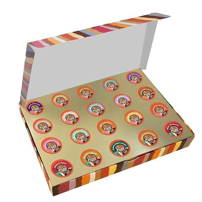 Crazy Cups Coffee Gifts, Flavored Coffee Gift Box for Keurig K Cup Machines, Deluxe Sampler, 20 Count