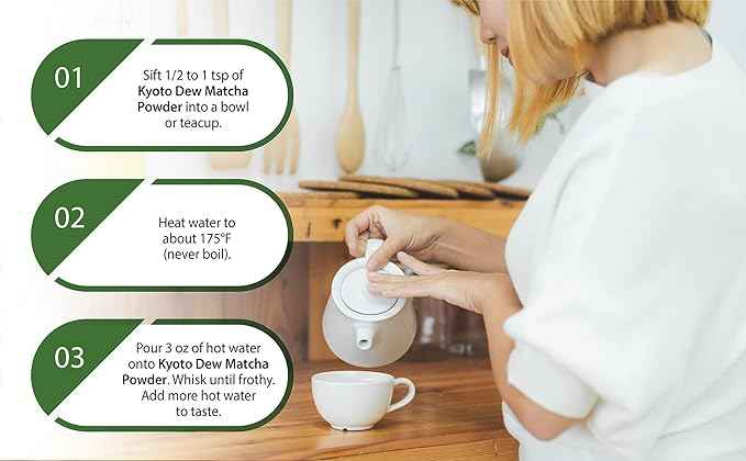 Kyoto Dew Matcha - Ceremonial Blend – Authentic Japanese First Harvest - USDA & JAS Organic Ceremonial Grade Matcha Green Tea Powder from Uji, Kyoto, Bag (7oz)