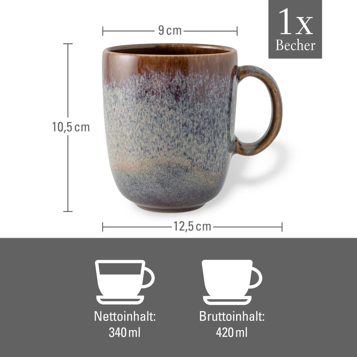 Beige mug handle detail