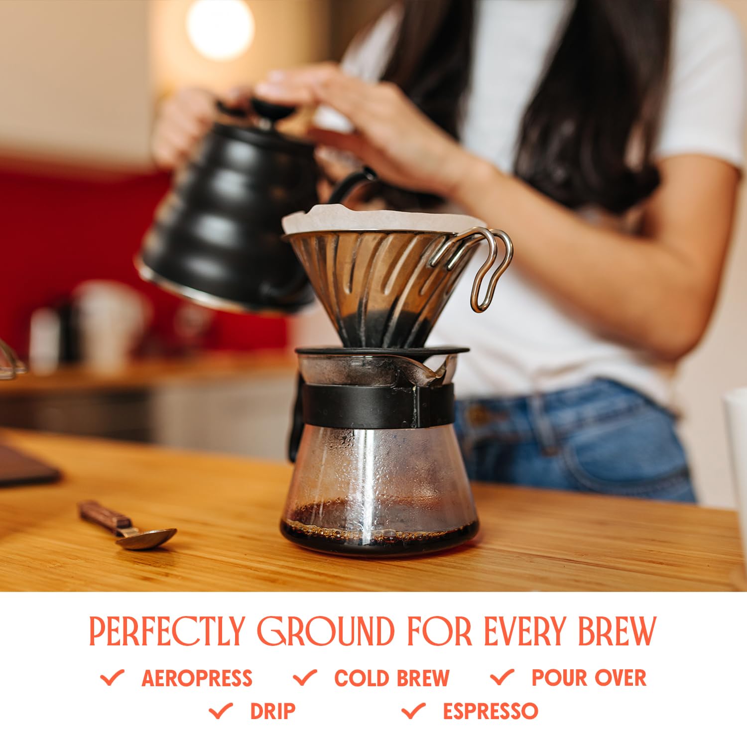 Peru Highlands Ground Coffee, Single Origin Light Roast Ground Coffee with Bright Citrus, Pear, and Honey Floral Finish, christmas coffee 35.2oz (2.2lb) Coffee Bag, Perfect Andes Coffee Gift